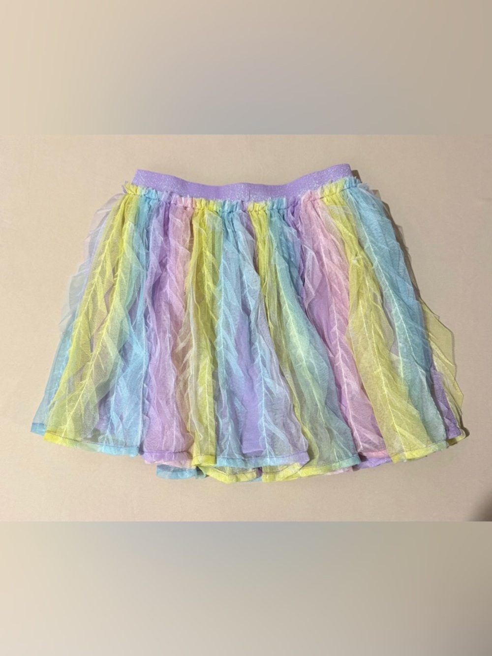 Girl's 365 Kids Pastel Rainbow Tulle Skirt.